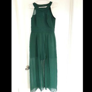 Green Midi Dress With Shorts